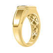 Refined and Elegant Mens Certified Solitaire Lab Diamond Ring  in 14K Yellow Gold