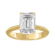 4 Carat Emerald Cut Tulip Diamond Engagement Ring