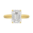 4 Carat Emerald Cut Tulip Diamond Engagement Ring