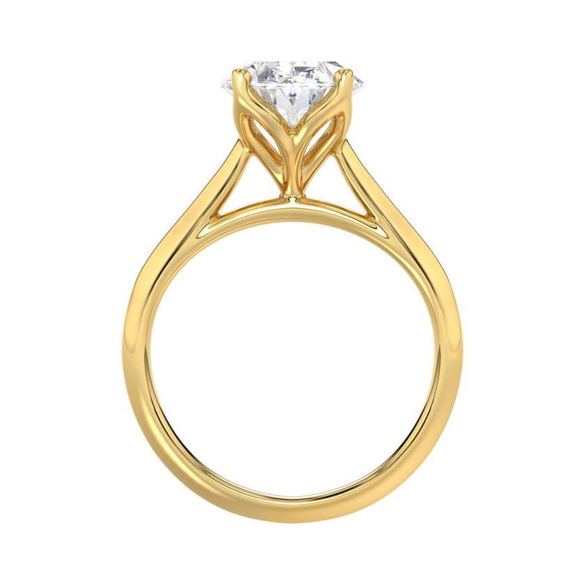 Tulip 4.00 Carat Oval Diamond Engagement Ring