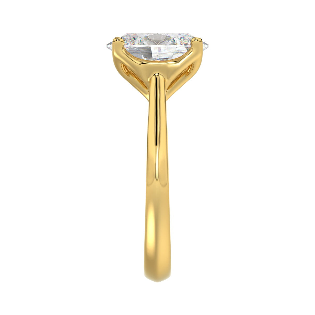 Tulip 4.00 Carat Oval Diamond Engagement Ring