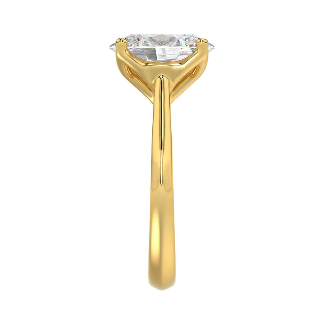 Tulip 4.00 Carat Oval Diamond Engagement Ring