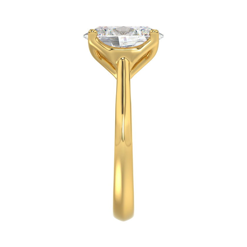 Tulip 4.00 Carat Oval Diamond Engagement Ring