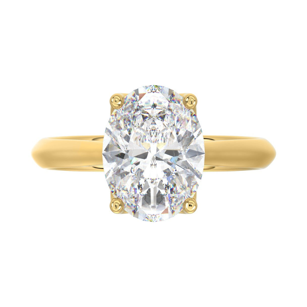 Tulip 4.00 Carat Oval Diamond Engagement Ring