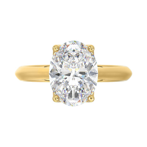 Tulip 4.00 Carat Oval Diamond Engagement Ring