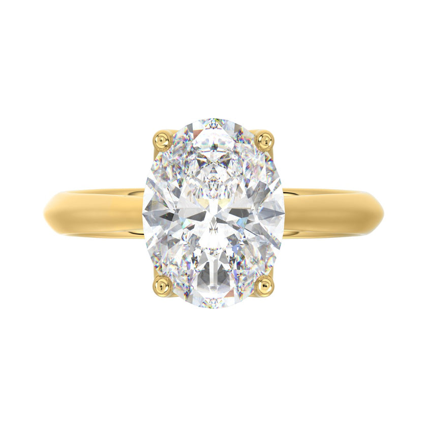 Tulip 4.00 Carat Oval Diamond Engagement Ring