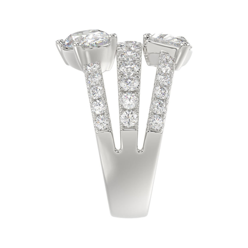 3.00 Carat Round Pear & Oval Diamond Ring