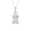 1.75 Emerald Cut Diamond Necklace