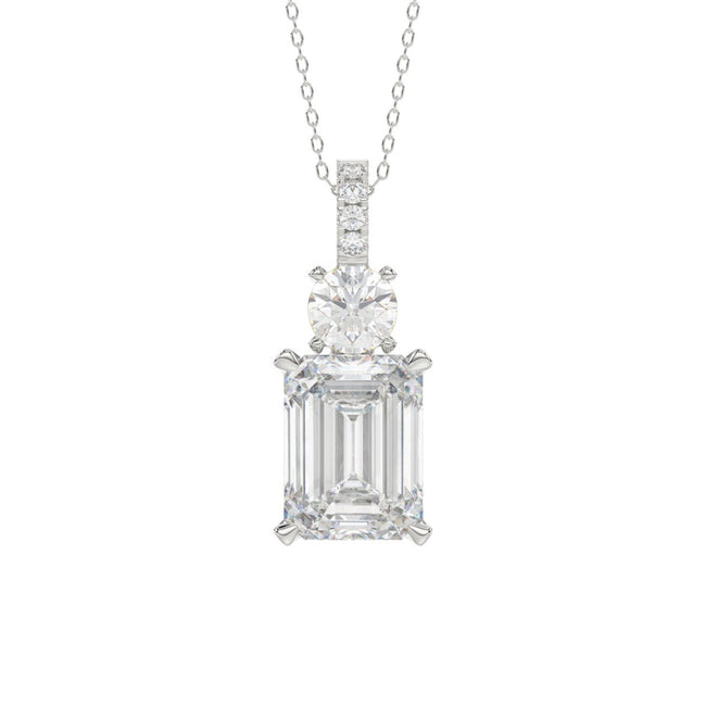1.75 Emerald Cut Diamond Necklace