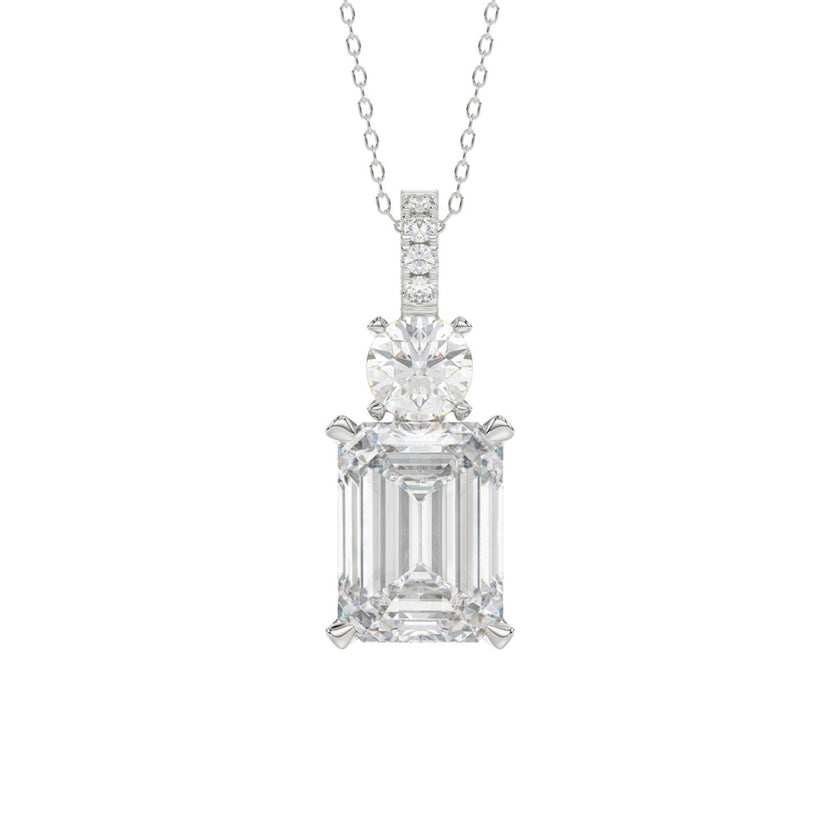 1.75 Emerald Cut Diamond Necklace