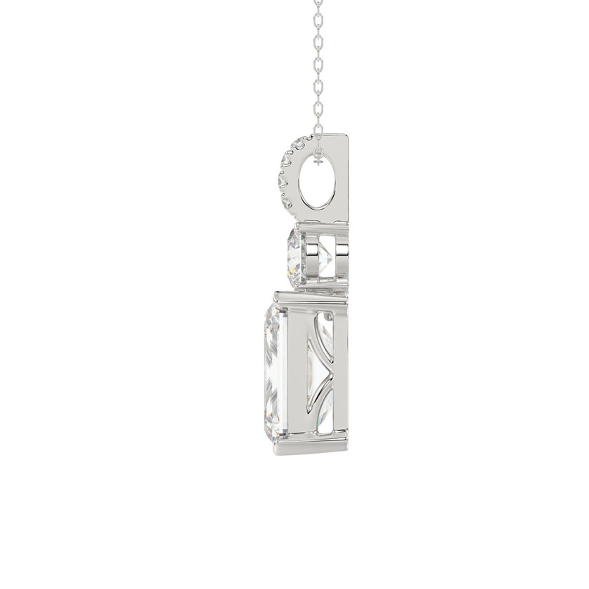 1.75 Emerald Cut Diamond Necklace