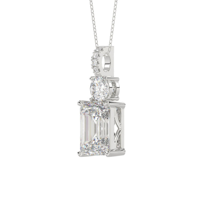 1.75 Emerald Cut Diamond Necklace