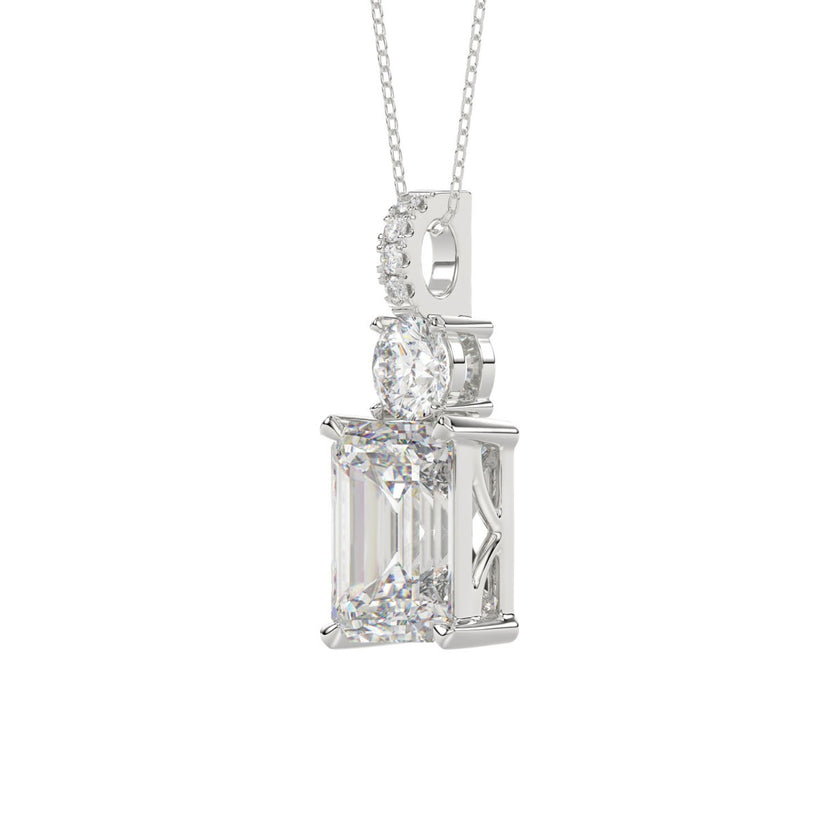 1.75 Emerald Cut Diamond Necklace