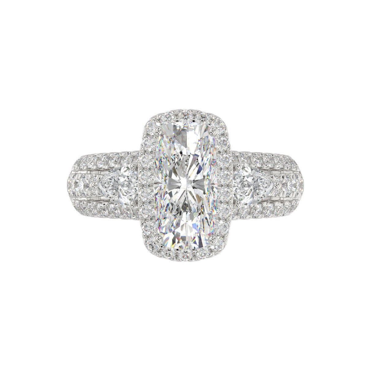  Platinum 3.50ctw Engagement Ring