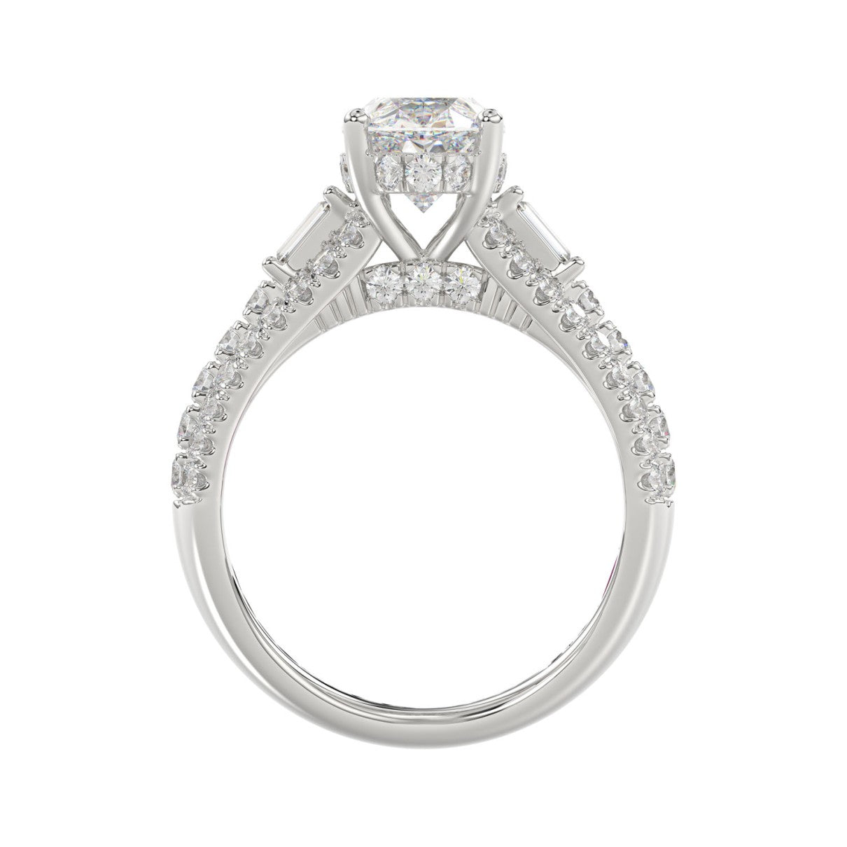 Platinum 4.00 ctw Oval Engagement Ring