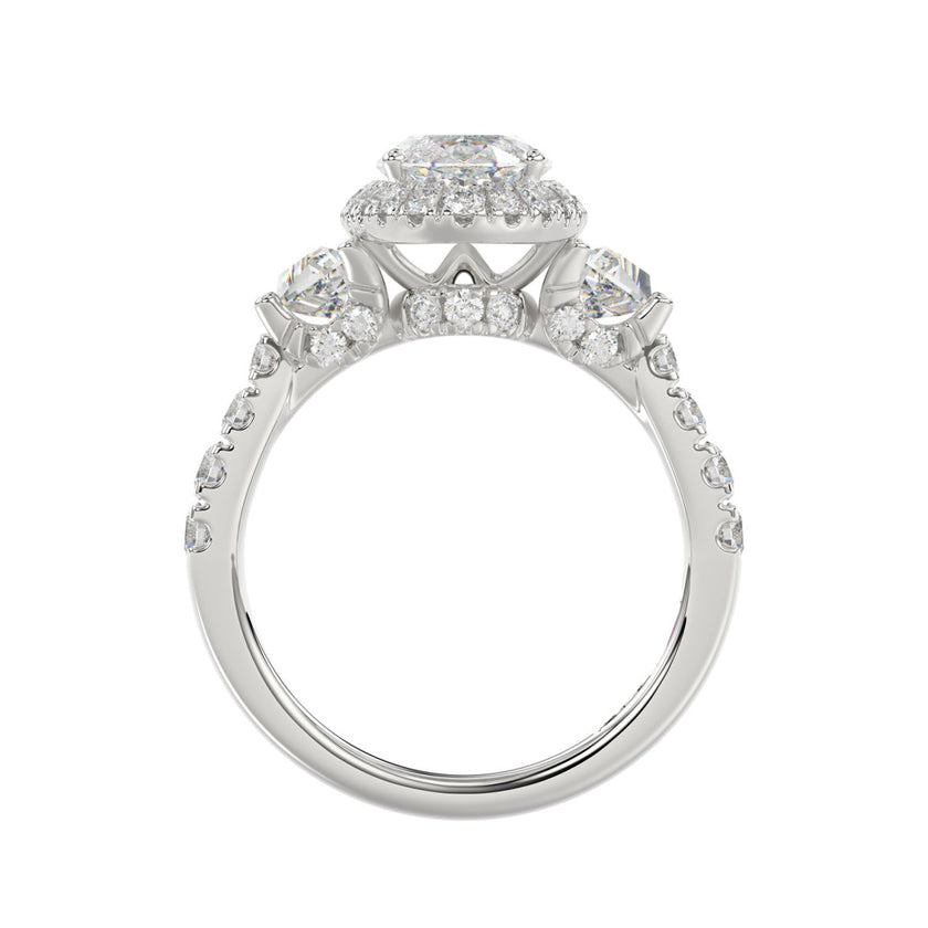Platinum Oval 3.25ctw Engagement Ring
