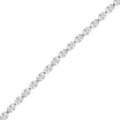 5.00 Carat Oval Diamond Bracelet Half Bezel
