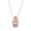 Pear Shape Pink Diamond Necklace