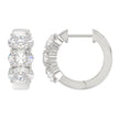 3 Carat Oval Diamond Hoops