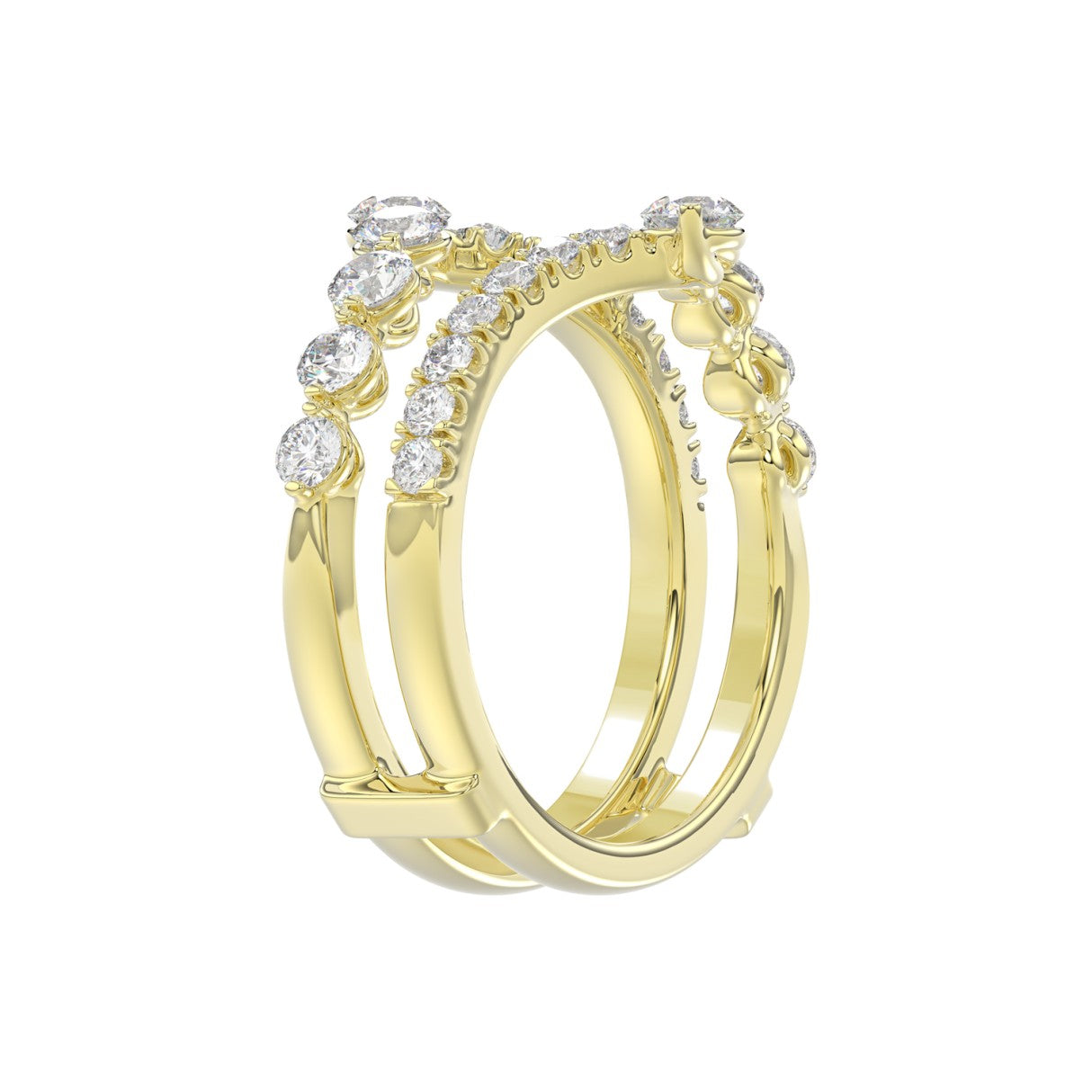 Unique 1.00 Carat Diamond Ring Wrap IGI Certified