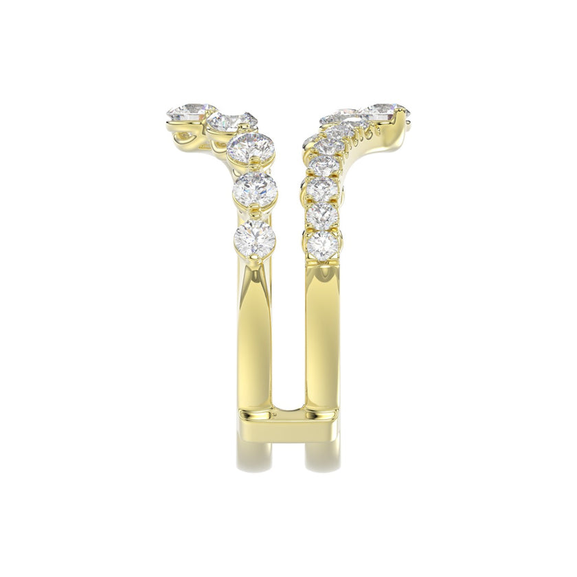 Unique 1.00 Carat Diamond Ring Wrap IGI Certified