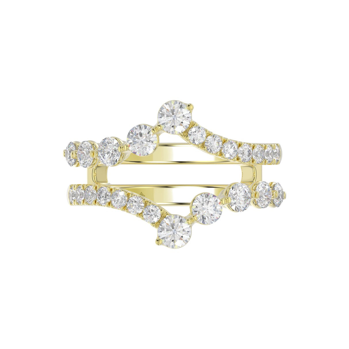 Unique 1.00 Carat Diamond Ring Wrap IGI Certified