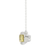 Spectacular Cushion Cut Yellow Lab Diamond Solitaire Necklace 1.0ctw in 14K Gold