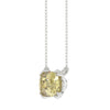 Spectacular Cushion Cut Yellow Lab Diamond Solitaire Necklace 1.0ctw in 14K Gold