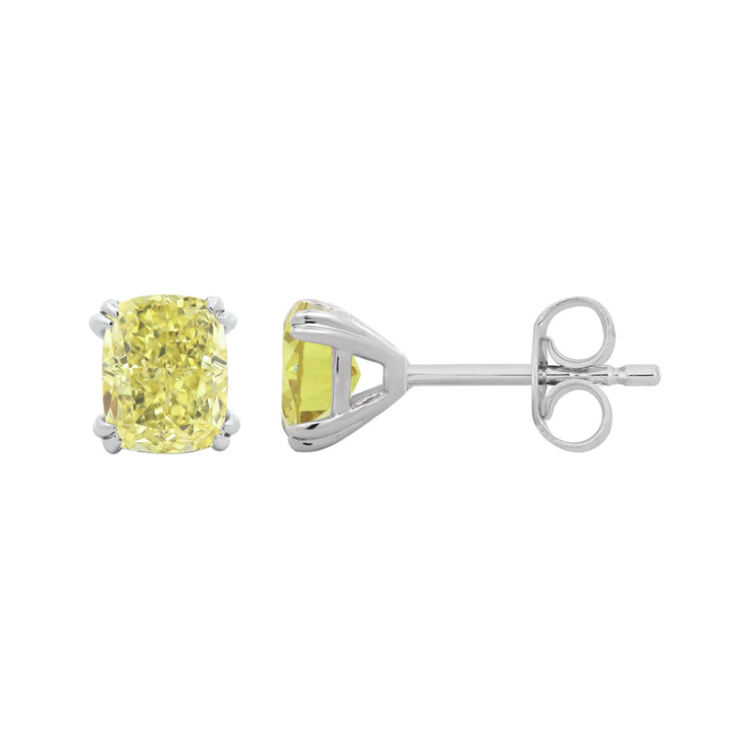 Spectacular Yellow Lab Diamond Stud Earrings 2.0ctw in 14K Gold