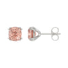 Shimmering Cushion Cut Pink Lab Diamond Stud Earrings 2.0ctw in 14K Gold