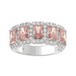 Gorgeous Pink Lab Diamond Band 3.0ct in 14K White Gold