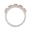 Gorgeous Pink Lab Diamond Band 3.0ct in 14K White Gold