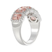 Gorgeous Pink Lab Diamond Band 3.0ct in 14K White Gold