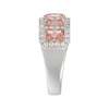Gorgeous Pink Lab Diamond Band 3.0ct in 14K White Gold