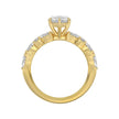 2 3/4 CTW Marquise Cut Lab-Grown Diamond Engagement Ring in 14K Yellow Gold with Marquise & Round Floral Vine Band (2ct Center)