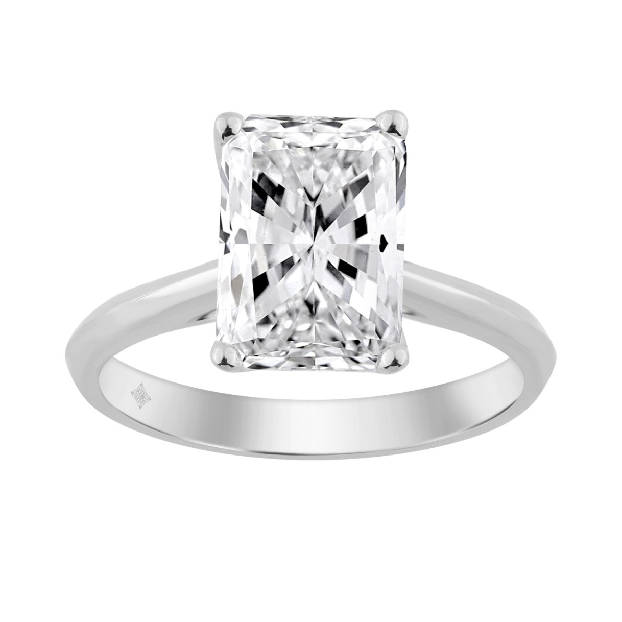 3 Carat Tulip Radiant Cut Engagement Ring