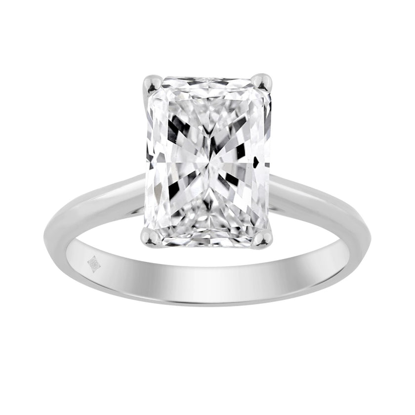 3 Carat Tulip Radiant Cut Engagement Ring
