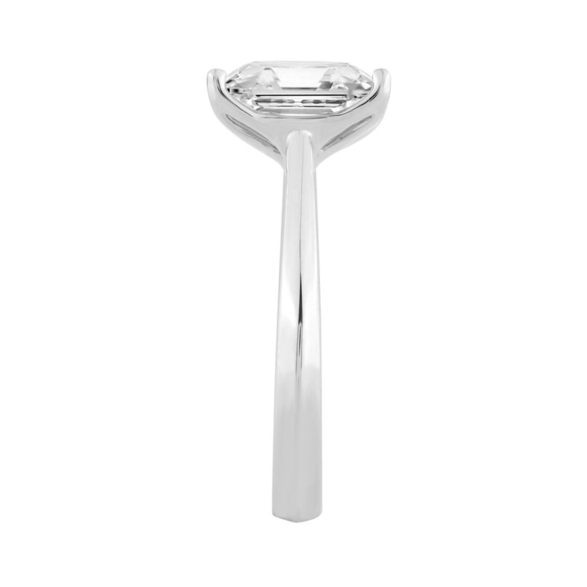 3 Carat Tulip Radiant Cut Engagement Ring