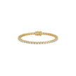 Shimmering Emerald Cut  Lab Diamond Tennis Bracelet 4.50ct in 14K Yellow Gold