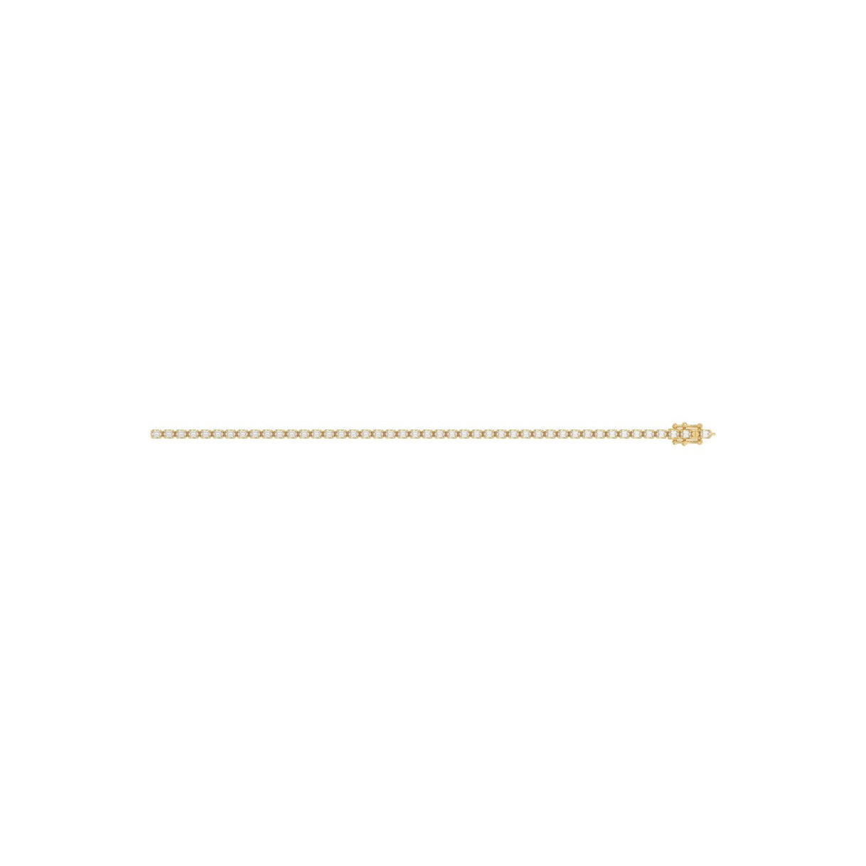 Shimmering Emerald Cut  Lab Diamond Tennis Bracelet 4.50ct in 14K Yellow Gold