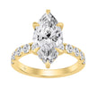 14k 6.00 Carat Marquise Diamond Ring Hidden Halo
