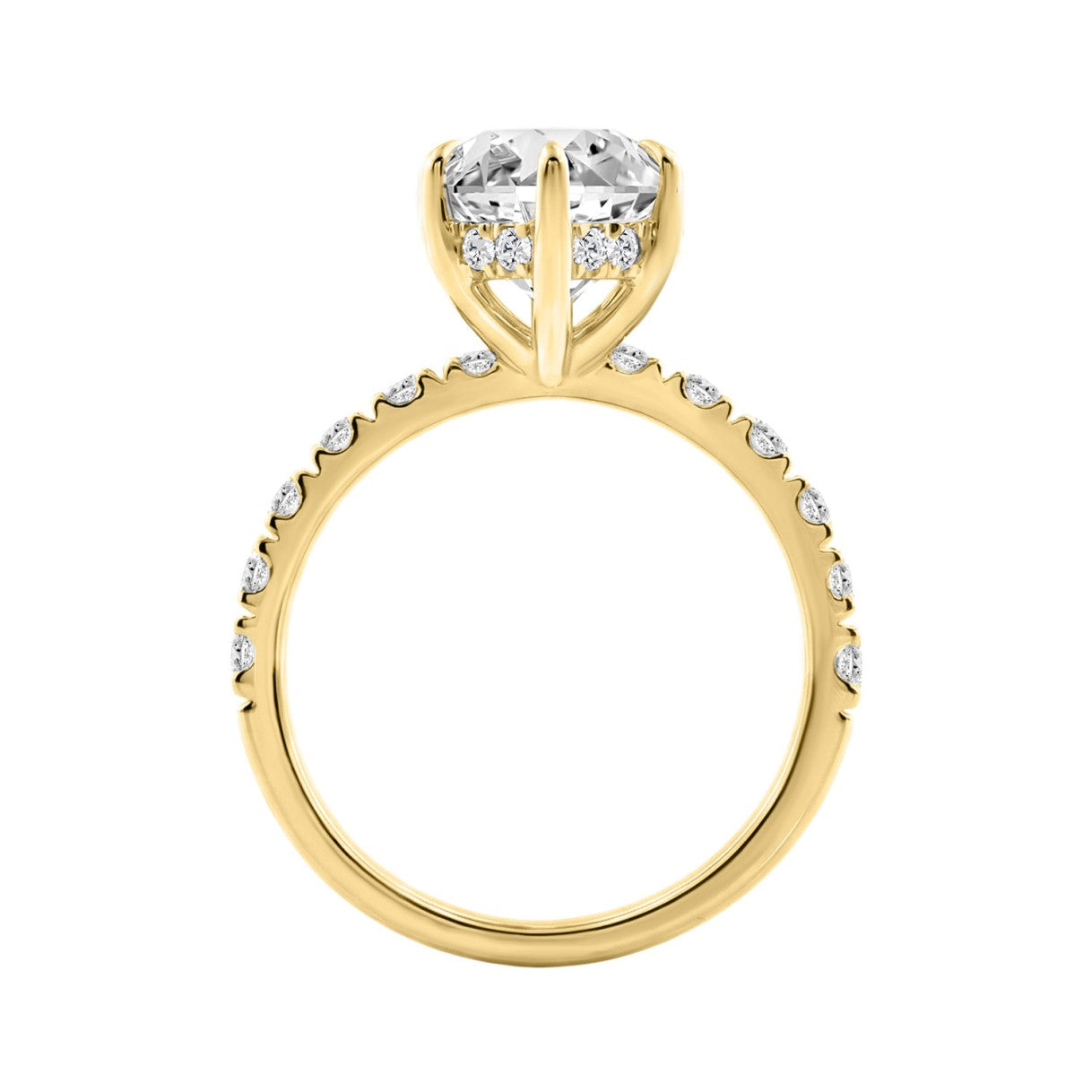 14k 6.00 Carat Marquise Diamond Ring Hidden Halo