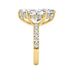 14k 6.00 Carat Marquise Diamond Ring Hidden Halo