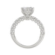 5 1/2 CTW Marquise Cut Lab-Grown Diamond Engagement Ring in 14K White Gold with Multi-Row Pavé Band (4ct Center)