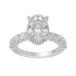 5 1/2 CTW Oval Cut Lab-Grown Diamond Engagement Ring in 14K White Gold with Halo (4ct Center)