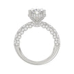 5 1/2 CTW Oval Cut Lab-Grown Diamond Engagement Ring in 14K White Gold with Halo (4ct Center)