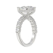 5 1/2 CTW Oval Cut Lab-Grown Diamond Engagement Ring in 14K White Gold with Halo (4ct Center)