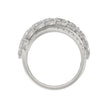 3.00 CTW Pear & Round Cut Lab-Grown Diamond Band in 14KW Gold (Crisscross Multi-Row Statement Ring)