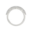 3ct Floral Cluster Lab-Grown Diamond Wide Band in 14K White Gold (Marquise, Pear & Round Cut Statement Ring)