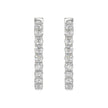 Spectacular Lab Created Diamond Eternity Hoop Earrings 11.0ct in 14KW Gold - Certified